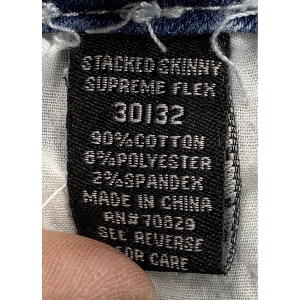 Rue 21 Premium Denim Jeans Men Size 30X32 Stacked Blue Skinny Supreme Flex - Picture 16 of 16